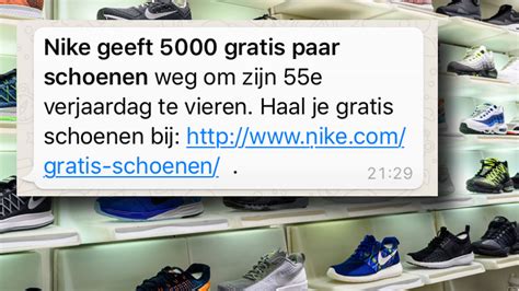 gratis nike schoenen 55 jaar|Let op! Bericht over gratis Nike schoenen is nep.